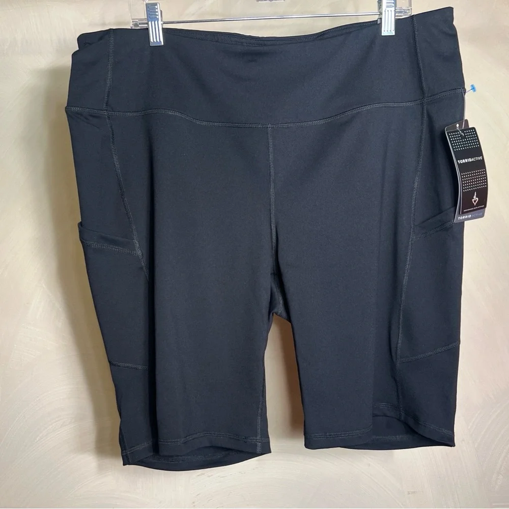 Torrid Active Womens Black Minimalist Casual Athletic Workout Biker Shorts|Sz:3X - Picture 14 of 15